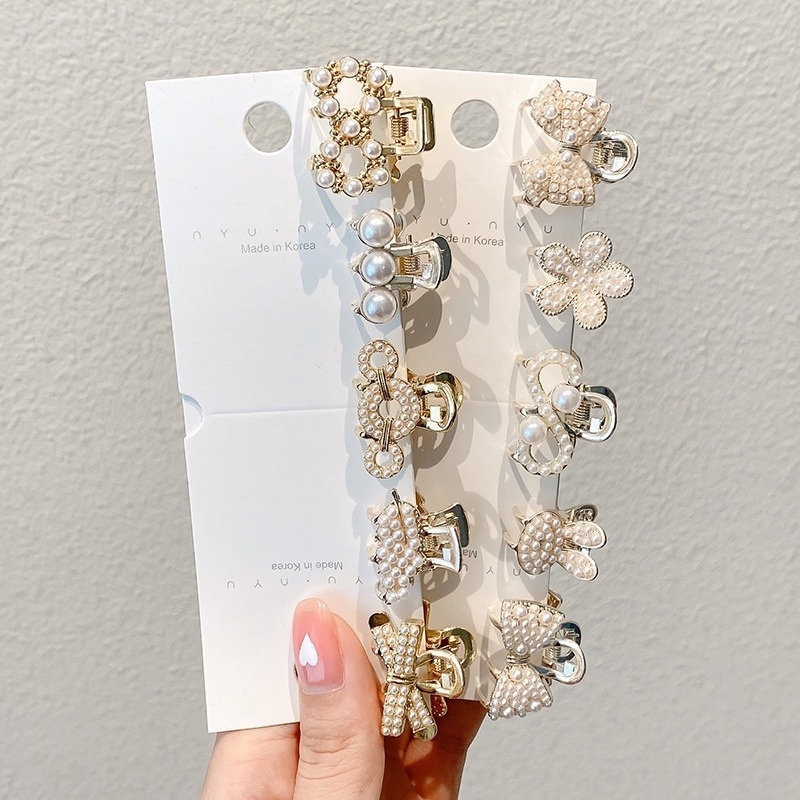 Kẹp Tóc Kim Loại Đính Đá Thời Trang Hàn Quốc Cho Nữ