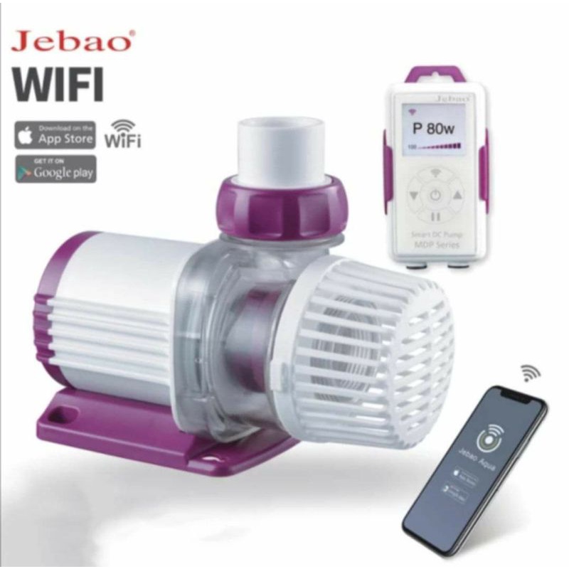 Máy bơm nước hồ cá cao cấp Jebao MDP chống giật DC 24V có app Wifi Jebao MDP-13000, 13000l/h