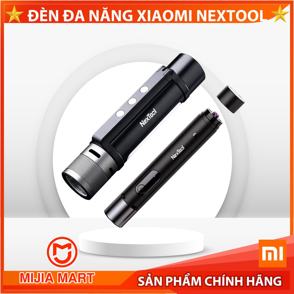 [2020] Đèn pin siêu sáng Xiaomi 6 trong 1. Đèn đa năng Nextool, 1000Lm, có sạc dự phòng 2600 Mah