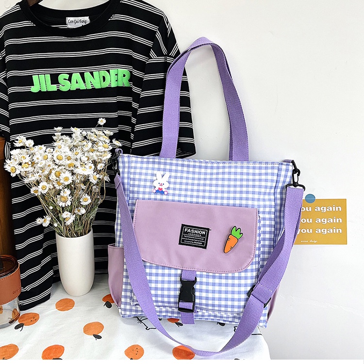 Túi đeo vai IELGY vải canvas cỡ lớn thời trang cho nữ