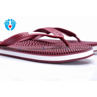 dép massage vinalogi đỏ bordo