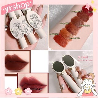 [Hàng mới về] Son môi trang điểm dưỡng ẩm lâu trôi thiết kế vỏ họa tiết phong cách vintage thời trang