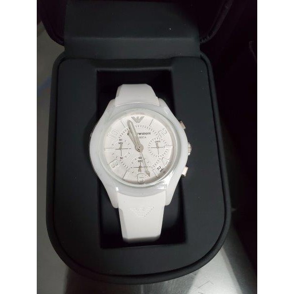 Đồng hồ Emporio Armani Ceramica Chronograph White Dial unisex Watch