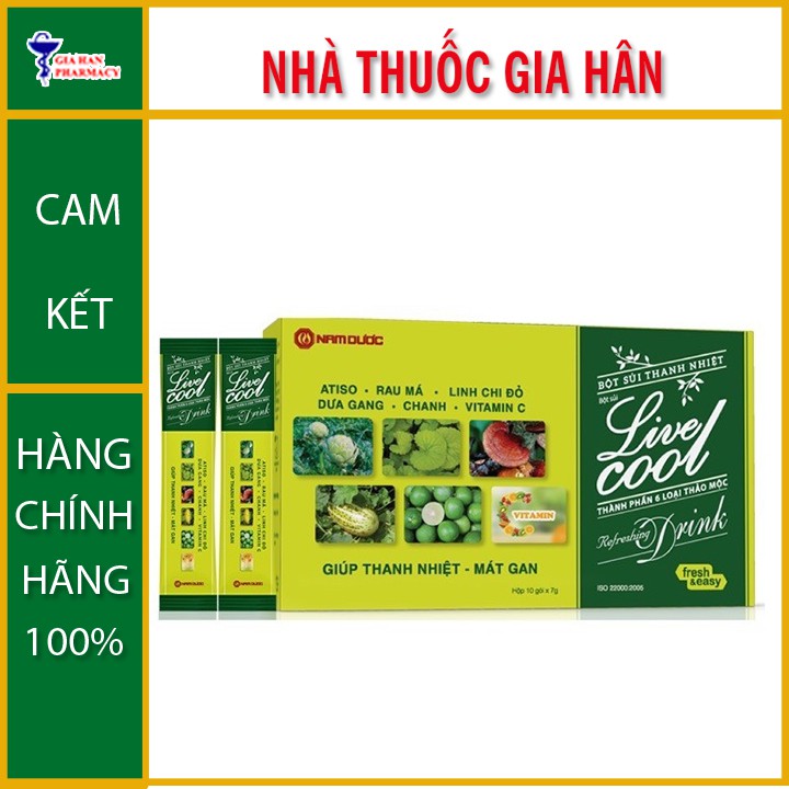 Bột Sủi Thanh Nhiệt Hương Dưa Gang Live Cool / Livecool  - Gia Hân Pharmacy