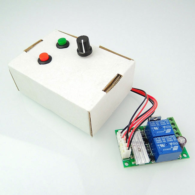 Bộ điều chỉnh tốc độ động cơ DC 6V-24V 3A  với công tắc đảo chiều