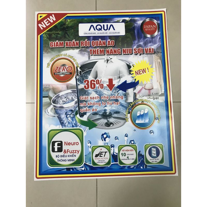 combo 20 tem máy giặt Aqua