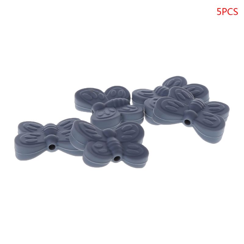Đồ Chơi Hạt Silicon Hình Bướm Làm Trang Sức DIY Dễ Thương Cho Bé Mọc Răng