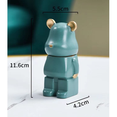 Tăm Gấu Bằng Sứ, Hũ tăm con gấu. Ống đựng tăm con gấu. Ống đựng tăm bông