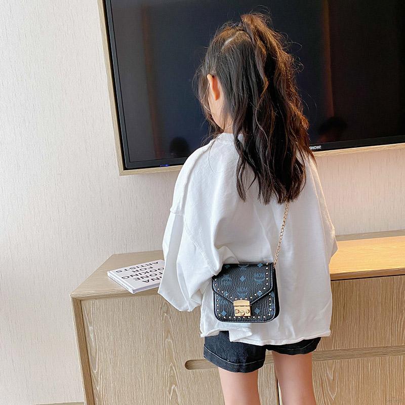 Se7en Children Letter Print Cross-body Handbag Bags Fashion Girls Shoulder Messenger Bag For 2-8Y