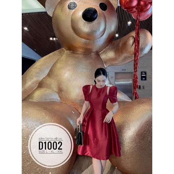 ĐẦM NỮ TAY PHỒNG TAFTA ĐÍNH CƯỜM 2 BÊN BIGSIZE