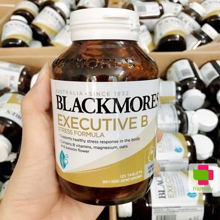 Viên uống Blackmores Executive B Stress Formula, Úc (125v) giảm stress, an thần cho người trên 18 tuổi