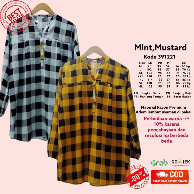 Áo Sơ Mi Jumbo Kẻ Sọc Caro Cỡ Lớn Cho Nữ Hôm Nay