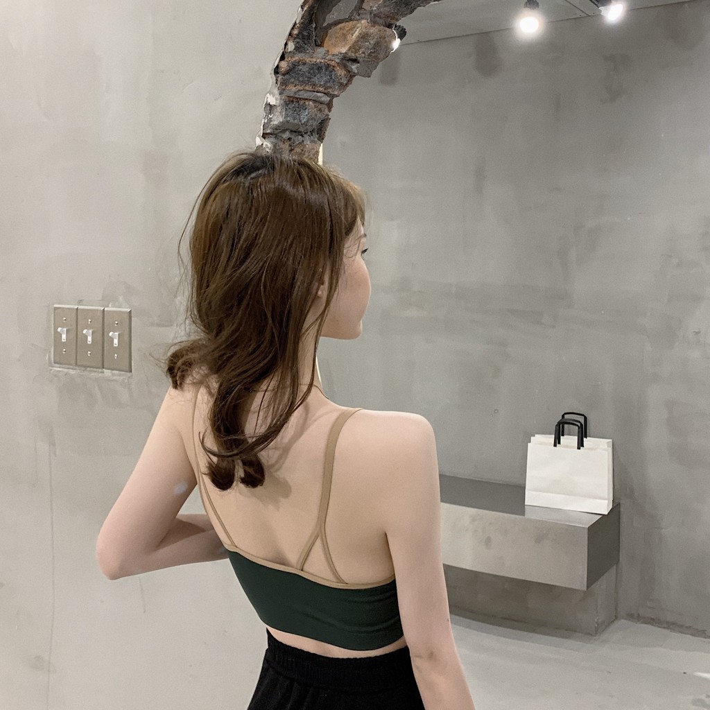 Áo Hai Dây Phối Khóa Kéo Gợi Cảm Thời Trang Mùa Hè Cho Nữ