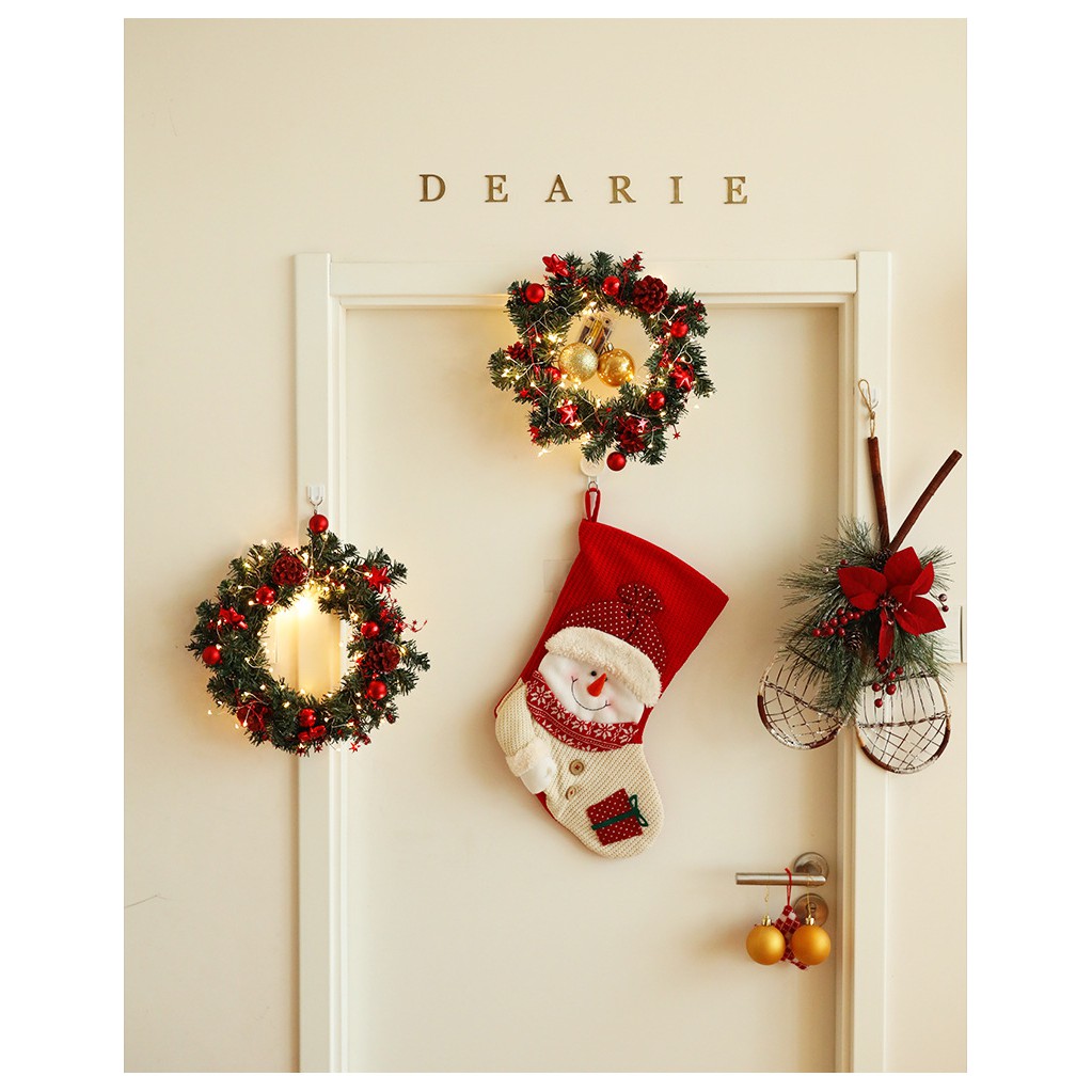 Đèn led vòng noel trang trí cửa