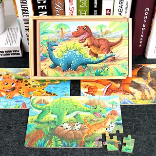 Đồ Chơi Ghép Tranh, Xếp Hình PUZZLE Bằng Gỗ Combo 4 Tranh 12-24-36-48 Mảnh
