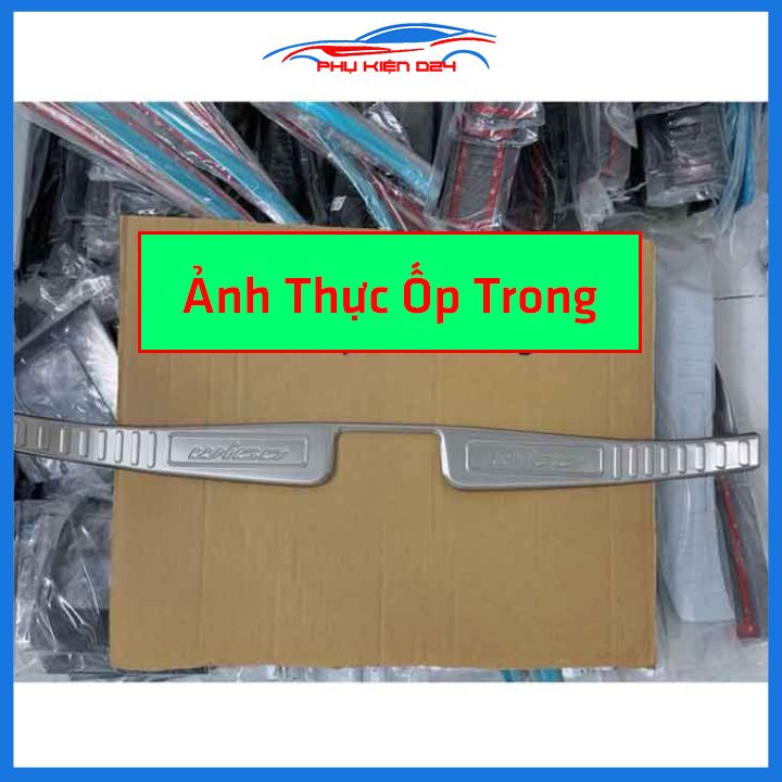 Ốp chống trầy cốp Wigo 2018-2019-2020-20221-2022 inox sáng bóng bảo vệ xe chống va đập