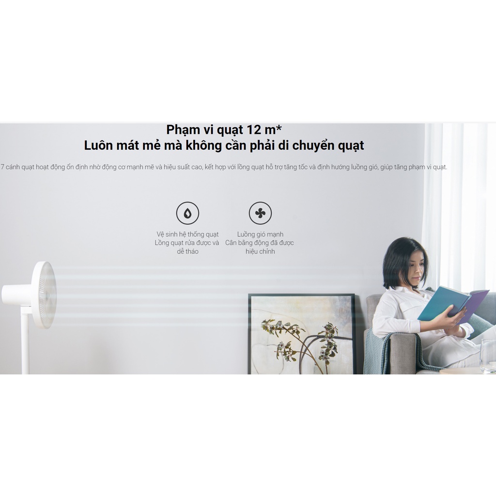 Quạt Máy Thông Minh Xiaomi Mi Smart Standing Fan 2 Lite | Hàng Chính Hãng | Ngoc Vien Store