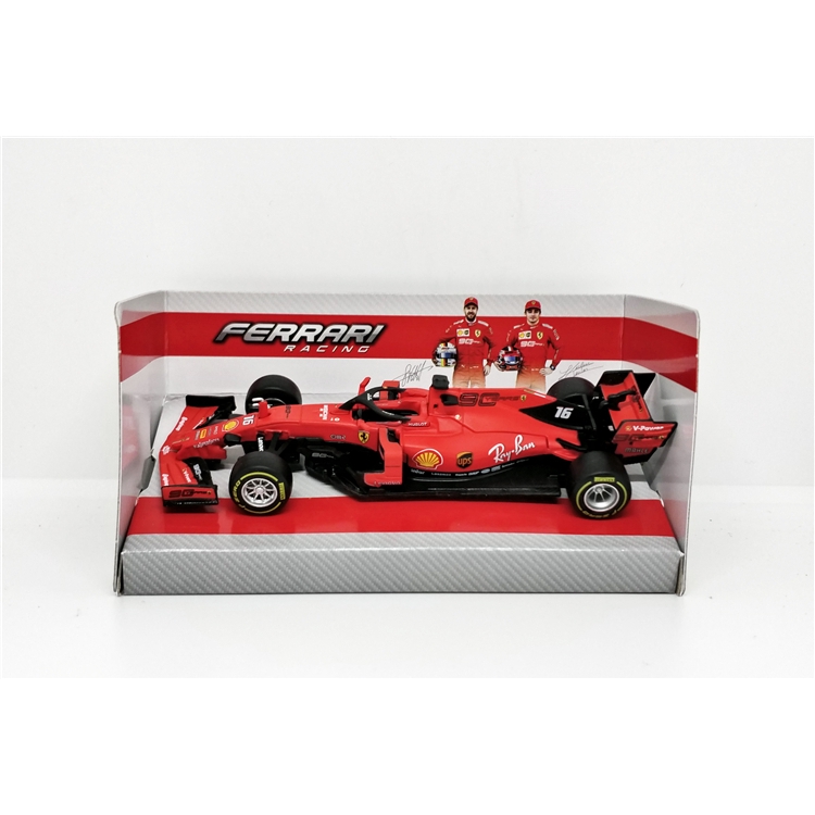 Bburago Mô Hình Xe Hơi Ferrari Sf90 # 5 Sebastian Vettel # 16 Charles Leclerc Tỉ Lệ 1: 43