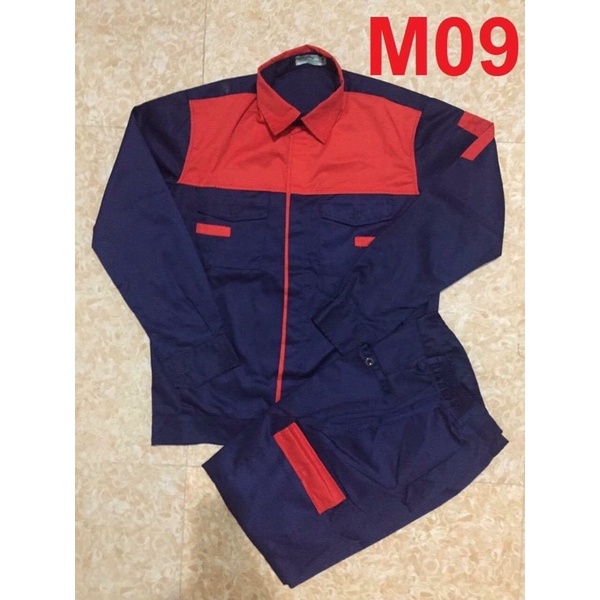 Bộ quần áo bảo hộ lao động vải kaki 3.1, hàng may kĩ HD09