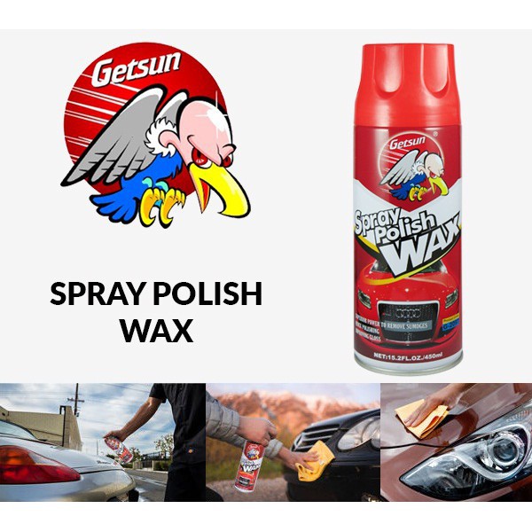 Chai xịt bóng bề mặt sơn xe GETSUN Spray Polish Wax 450ml