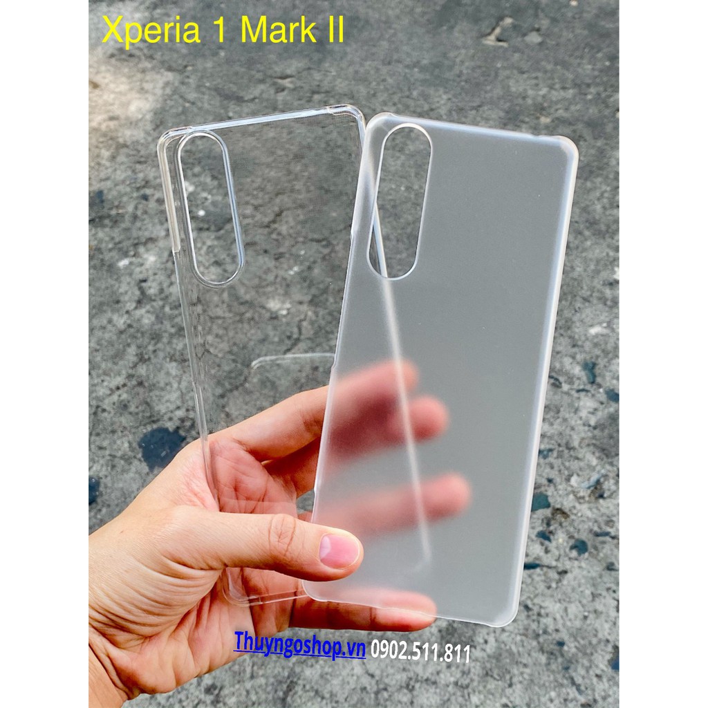 Sony Xperia 1 - Xperia 1 Mark II - Ốp cứng siêu trong suốt / mờ chống vân tay