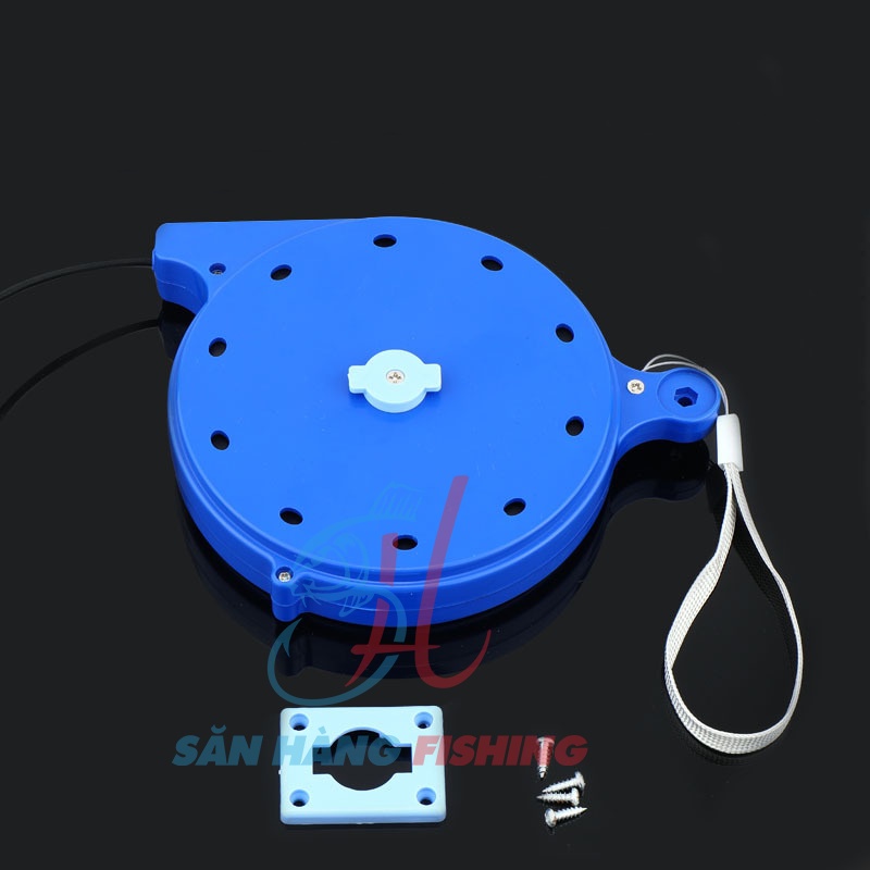 Dây bảo hiểm cần câu tự cuộn, gắn vào Thùng câu đài hoặc ghế câu,dây bảo vệ cần tay