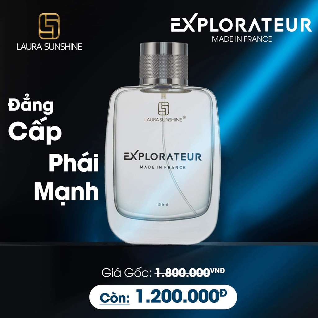 Nước Hoa Laura Paris Sunshine Nhật Kim Anh cho Nam Explorateur Laura Paris No4 100ml