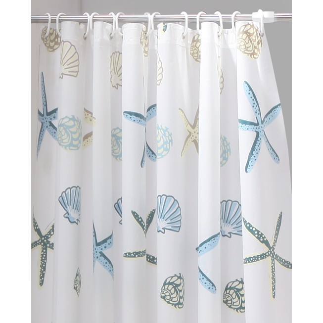 Rèm phòng tắm Sao Biển xanh 180cm x 180cm Loại 1