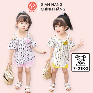 [XẢ KHO][Set Áo + Quần] Set Đồ Bộ Áo Trễ Vai Kết Hoa Kèm Quần Short Đũi Đáng Yêu - HAPY SB540