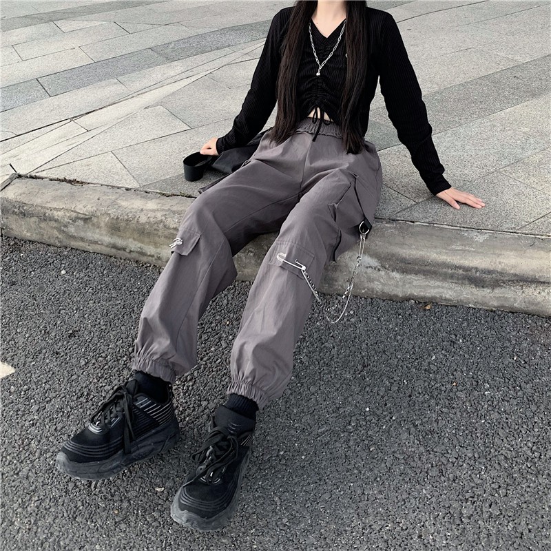 Quần Dài Lưng Cao Co Giãn Phong Cách Hip Hop Thời Trang Cho Nữ | BigBuy360 - bigbuy360.vn