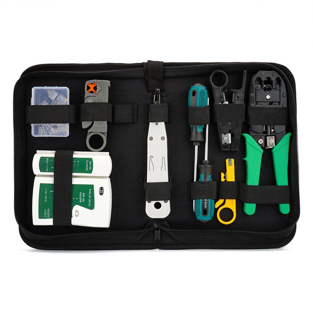 Set 12 Kìm Uốn Dây Mạng RJ45 + 12 Dụng Cụ Chuyên Dụng