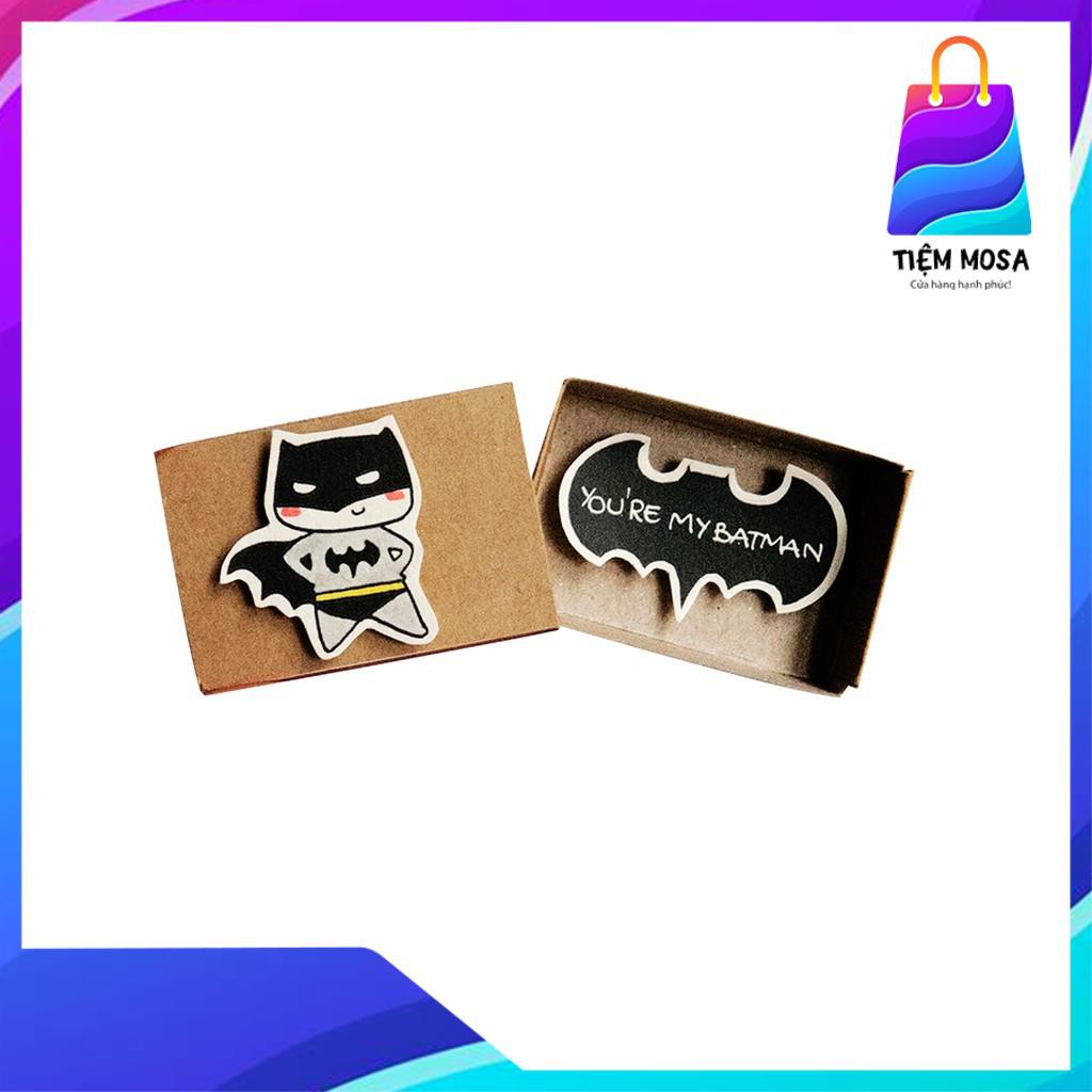 THIỆP HANDMADE HỘP DIÊM - Thiệp Tình Yêu Hộp Diêm You're My Batman