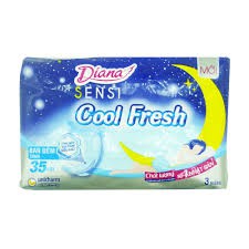 BVS (Gói 3 Miếng) Diana Sensi Cool Fresh Ban Đêm Cánh 35cm