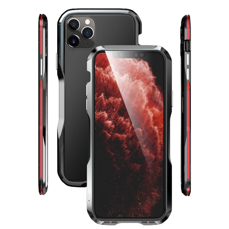 LUPHIE Ốp Điện Thoại Khung Kim Loại Chống Sốc Không Phai Màu Cho iPhone13 12 11 Pro MAX XR X XS MAX