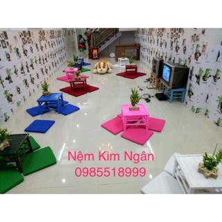 Nệm ngồi bệt trơn,có dây kéo
