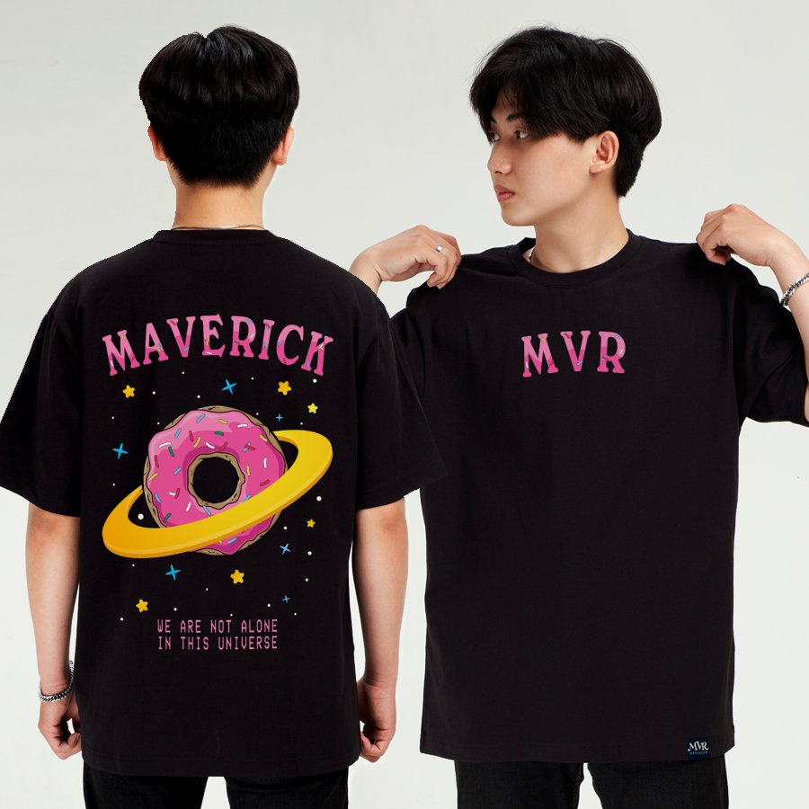 Áo thun bánh donut in 2 mặt vũ trụ bánh dễ thương unisex phông rộng tay lỡ big size MVR KK4427