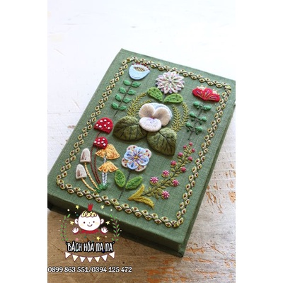 DIY Bộ kit Tập Thêu Tay BÌA SÁCH XINH ĐẸP - Người Mới Tập Thêu Handmade - Set thêu đầy đủ nguyên liệu - Bách hóa Na Na