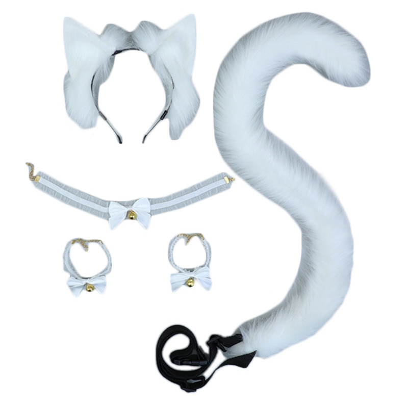 Set 5 Băng Đô Tai Mèo 10MK Giả Lông Thú Cho Tiệc Halloween