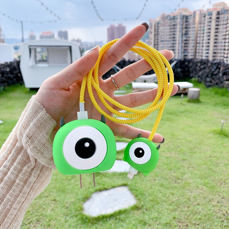 Bộ Bảo Vệ Củ Sạc Dây Sạc 18 20W Kèm Dây quấn dây sạc như hình 100%