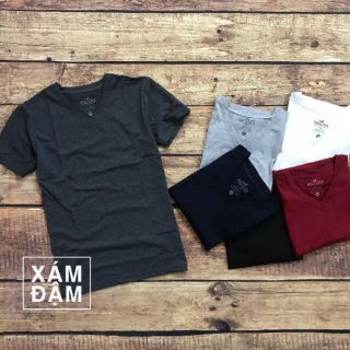 Áo thun nam cổ tim 100% cotton mịn mát