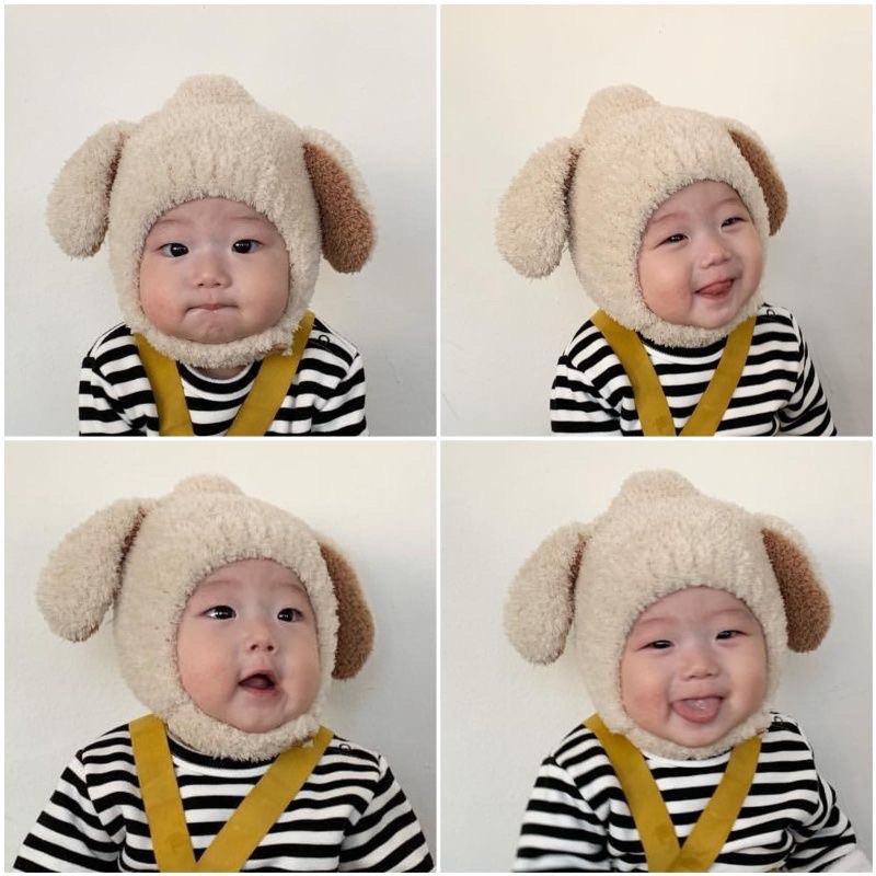 Mũ giữ ấm mùa đông cho bé hàng quảng châu bao ấm cho bé