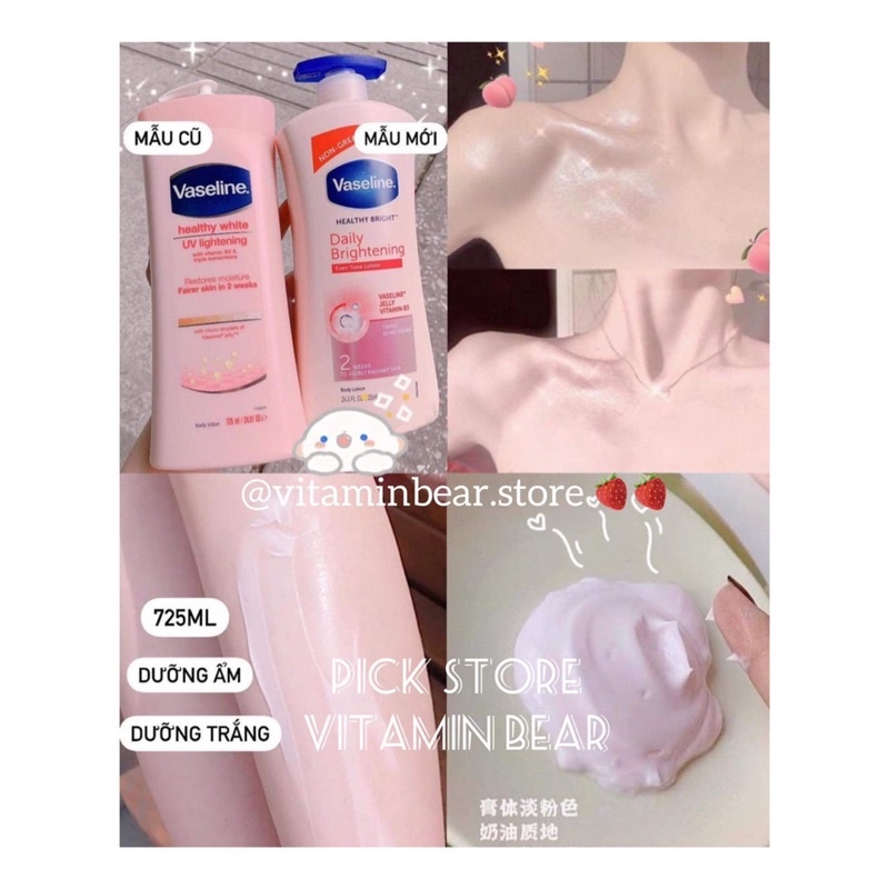 Dưỡng Thể Vaseline Dưỡng Trắng Da