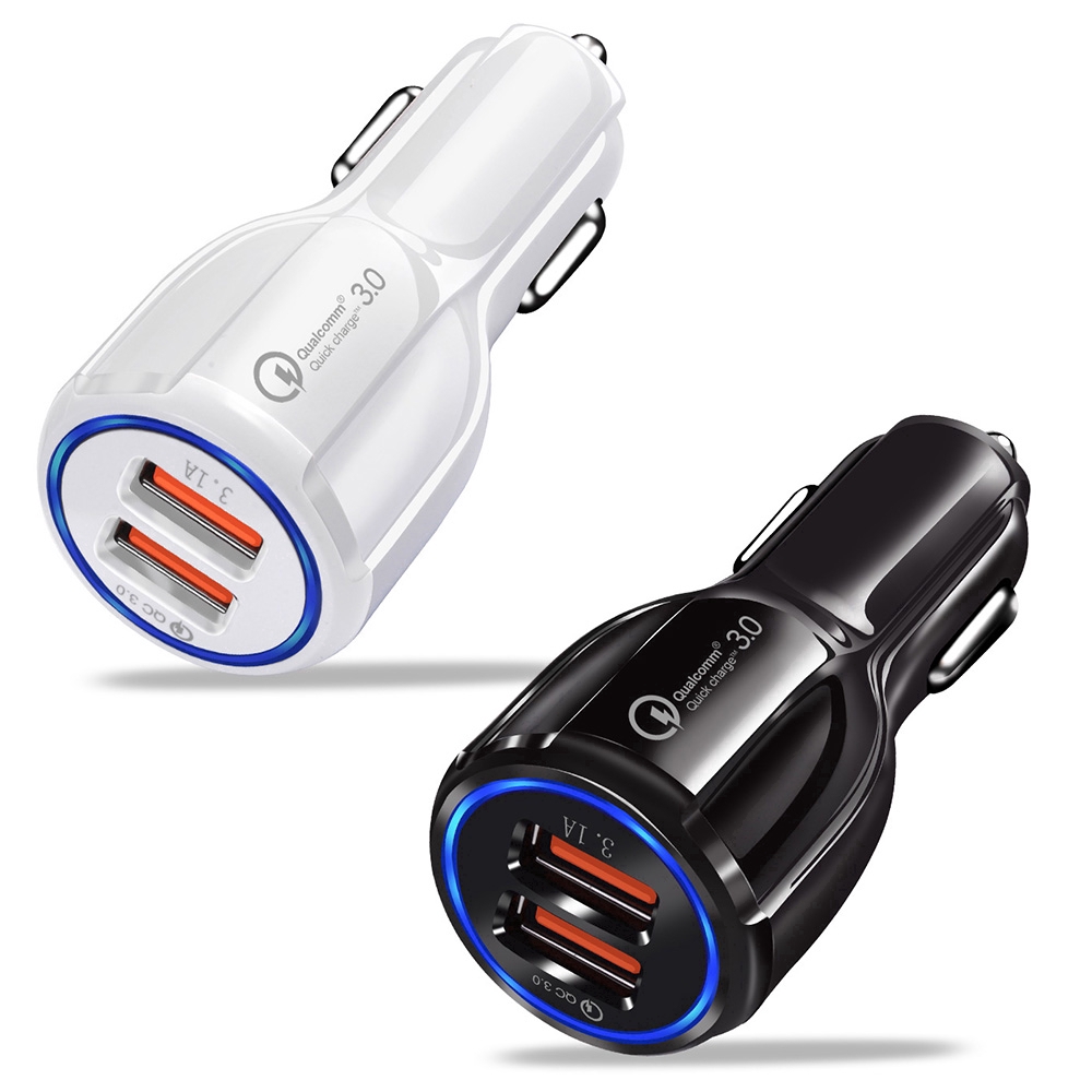 Tẩu Sạc Nhanh QC 3.0 2 Cổng USB 12V 24V Cho Xe Hơi