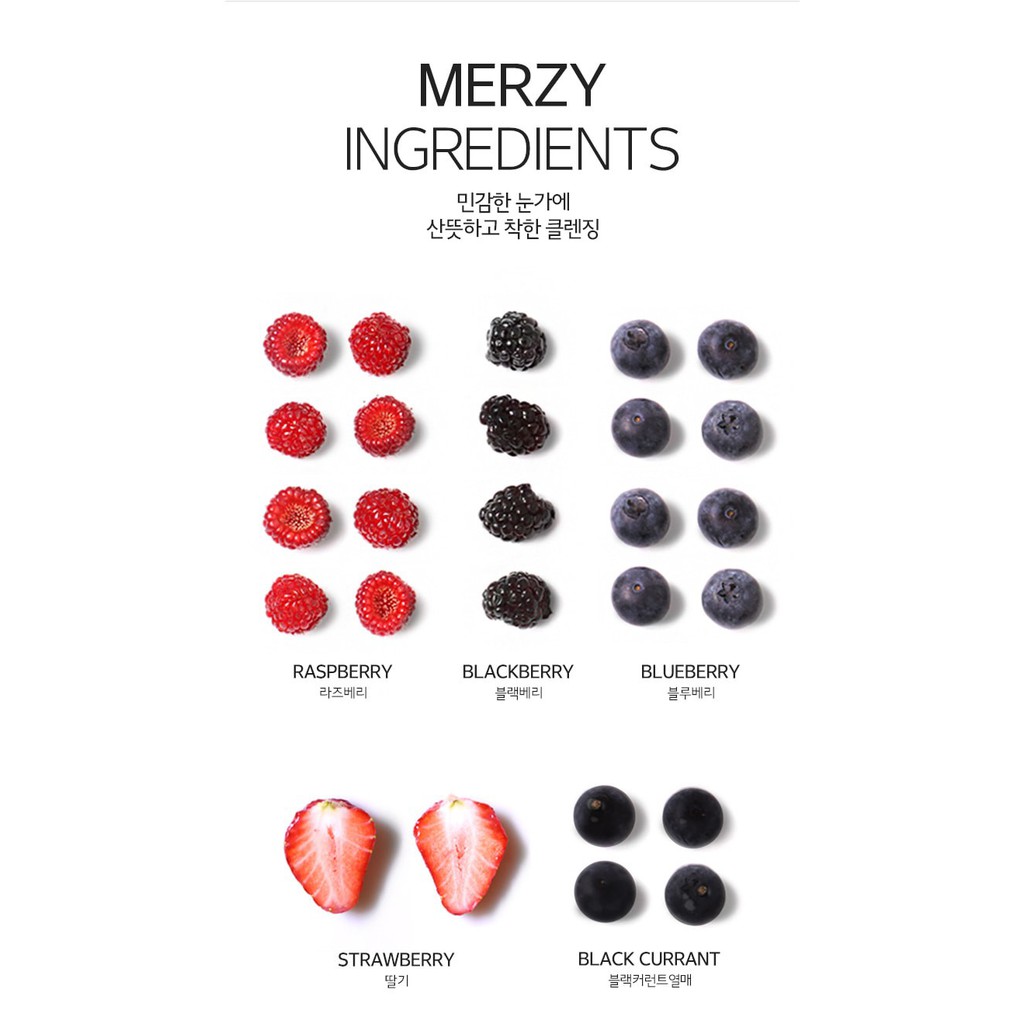 Nước tẩy trang mắt môi Merzy Good Berry Lip Eye Remover 210ml