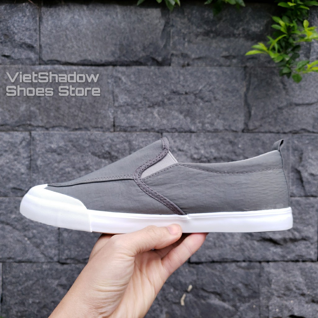 Slip on nam LEYO - Giày lười vải nam - Vải polyester màu xám - Mã SP A1109 | BigBuy360 - bigbuy360.vn