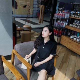Váy suông đuôi cá viền dạ