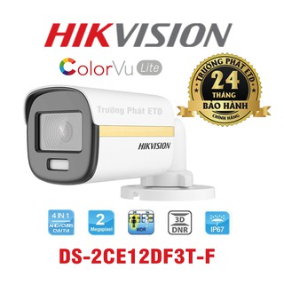 Camera HDTVI ColorVu Có Màu Ban Đêm 2MP HIKVISION DS-2CE12DF3T-F
