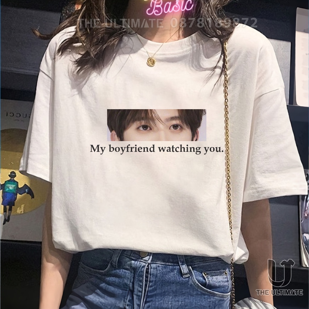 Áo thun in hình - Custom hình mắt bạn gái lên, chỉnh sửa theo yêu cầu, phông cotton,tay lỡ, form rộng, co giãn
