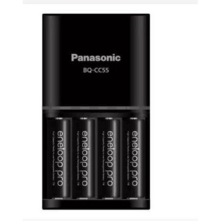 Bộ sạc pin aa aaa panasonic 1.5h bq-cc55c kèm 4 pin sạc aa eneloop panasonic pro 2550 mah