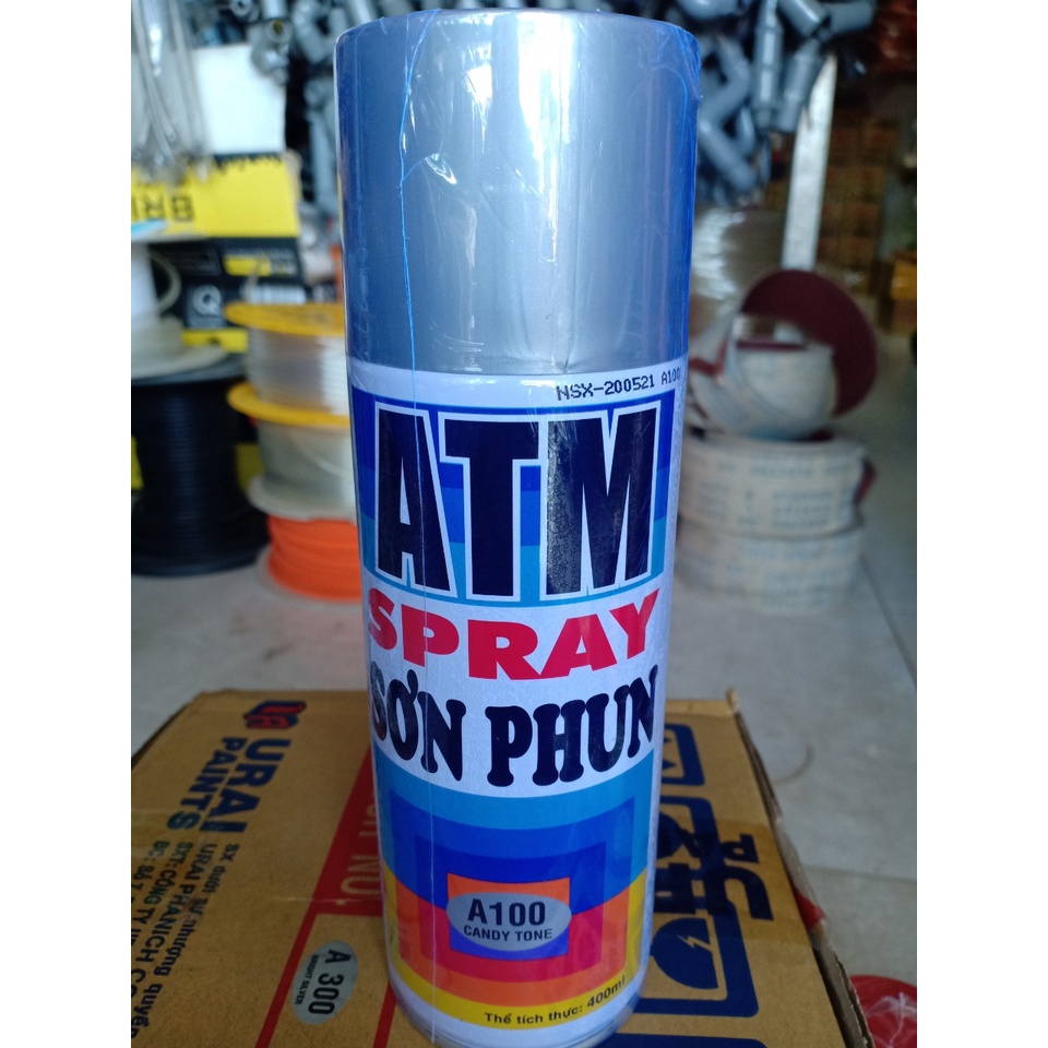 Sơn Xịt ATM Màu nhũ bạc A100